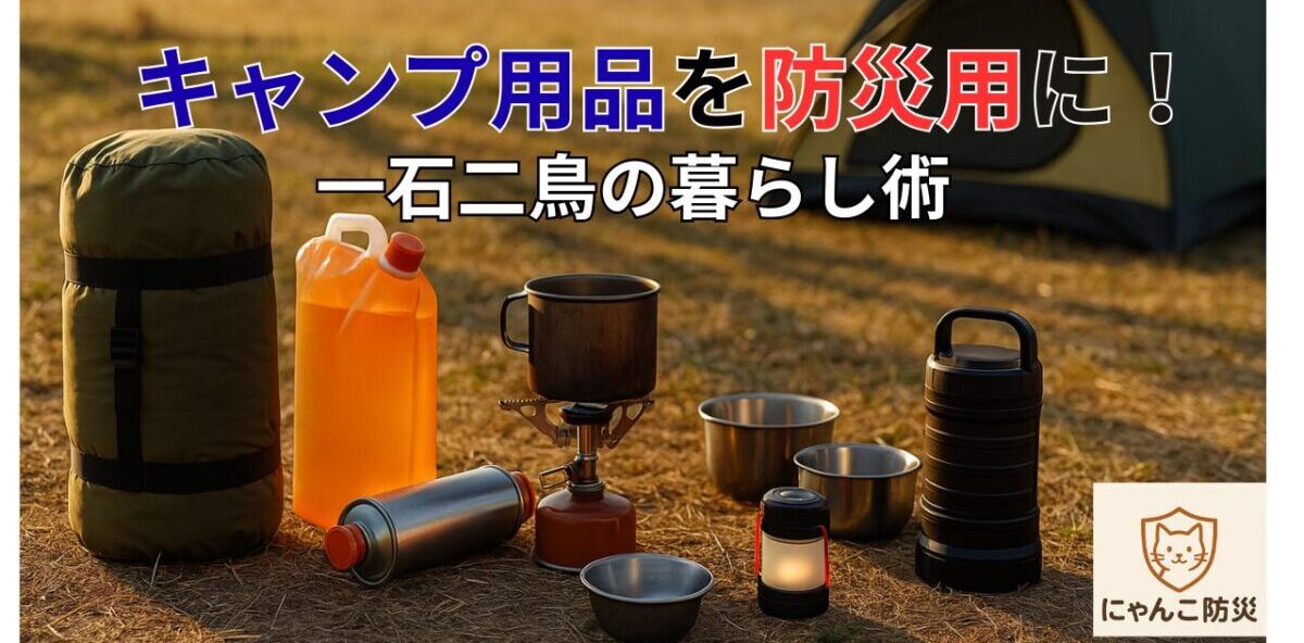 キャンプ用品を防災用に！一石二鳥の暮らし術 | にゃんこ防災