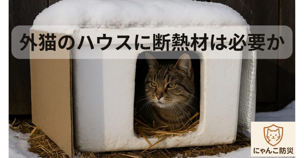 外猫のハウスに断熱材は必要か | にゃんこ防災