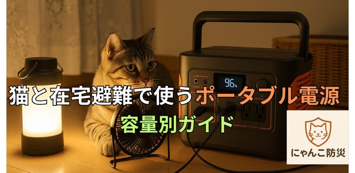 チェック猫　BRIDNA ポータブル電源 猫と在宅避難で使うポータブル電源｜容量別ガイド | にゃんこ防災